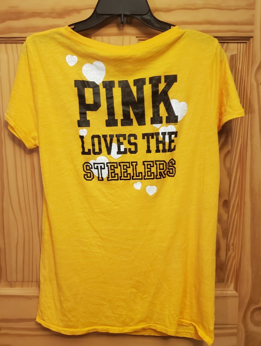 Victoria's Secret PINK Pittsburgh Steelers T Shirt Top Large Y2K NFL